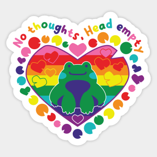 No thoughts, Head empty [rainbow] Sticker